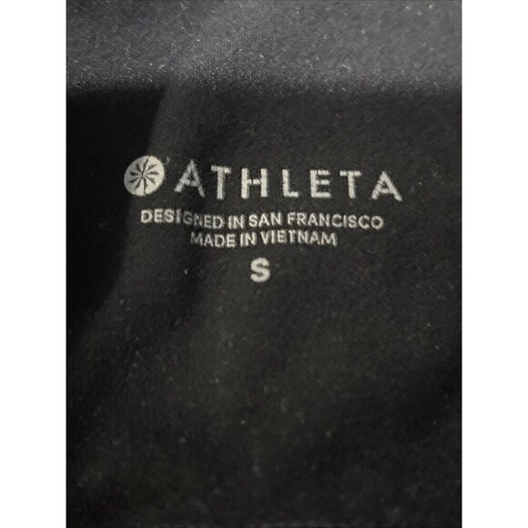 Athleta Women's Chakra 7/8 Tight Powervita Leggings Black Size Small Laser Cut - Picture 16 of 16